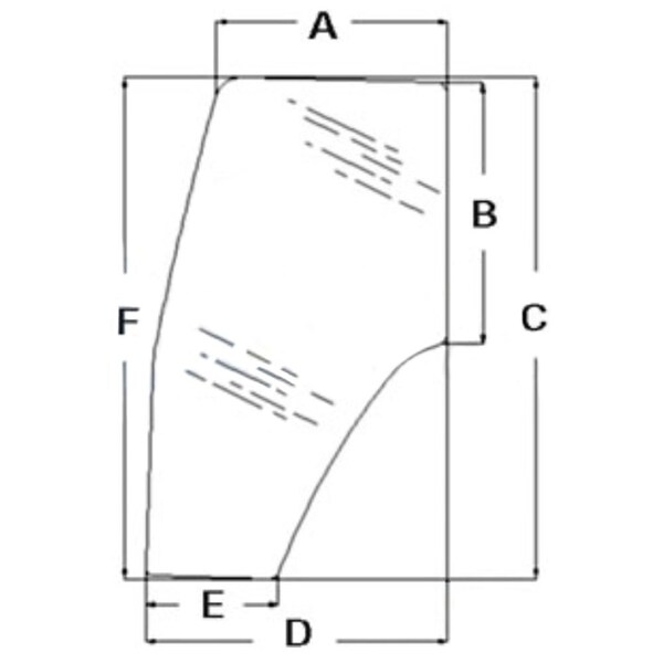Aftermarket Cab Glass Door LH Fits New Holland TS110 TS90 TS100 & Fits Case IH MXM120 MXM140 82036001 - main